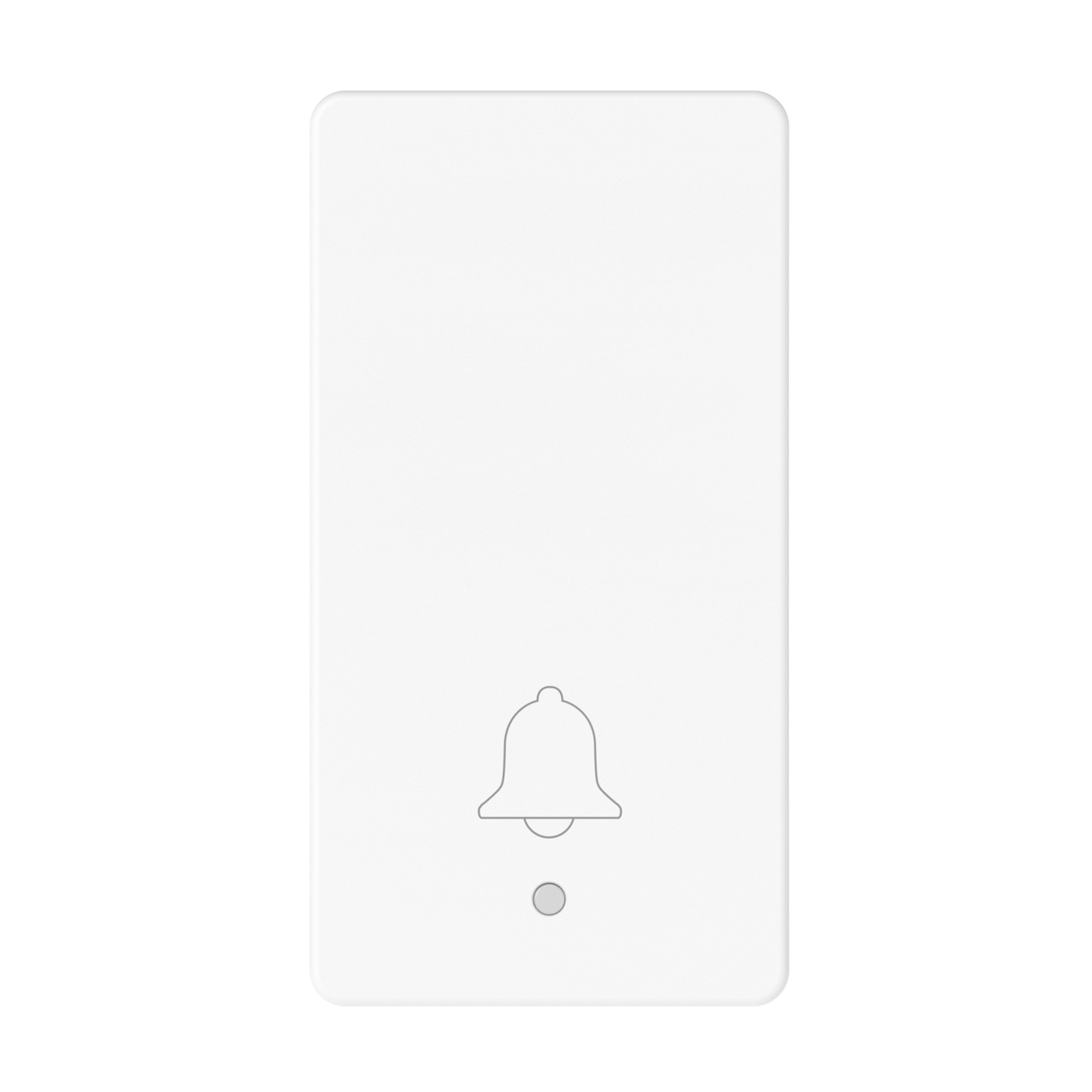 GEWISS - TASTO INTERCAMBIABILE CON SIMBOLO CAMPANELLO - ILLUMINABILE - 1 MODULO - BIANCO LUCIDO - SYSTEM PURA