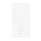 GEWISS - TASTO INTERCAMBIABILE CON SIMBOLO CAMPANELLO - ILLUMINABILE - 1 MODULO - BIANCO LUCIDO - SYSTEM PURA