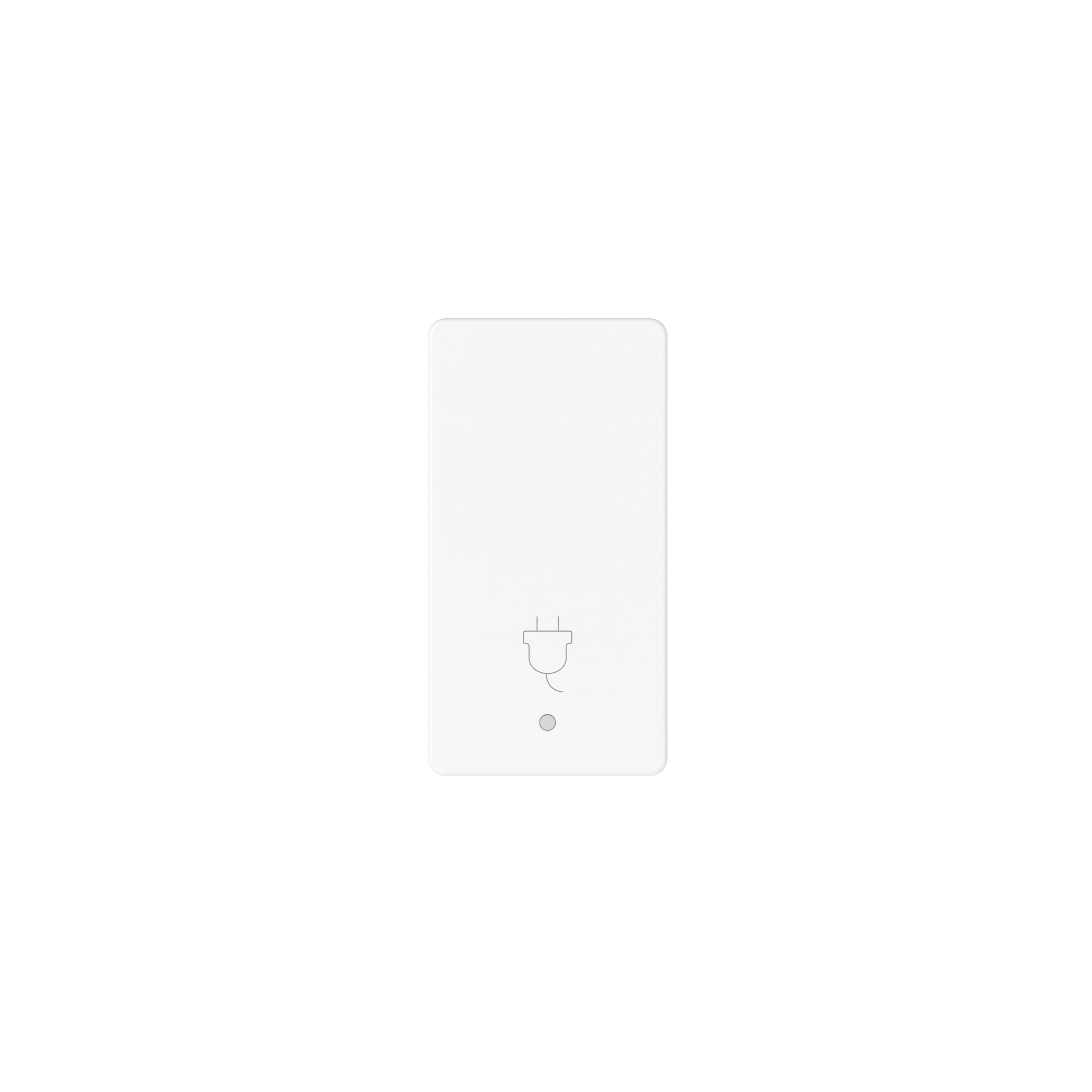 GEWISS - TASTO INTERCAMBIABILE CON SIMBOLO PRESA - ILLUMINABILE - 1 MODULO - BIANCO LUCIDO - SYSTEM PURA