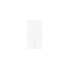 GEWISS - TASTO INTERCAMBIABILE CON SIMBOLO PRESA - ILLUMINABILE - 1 MODULO - BIANCO LUCIDO - SYSTEM PURA