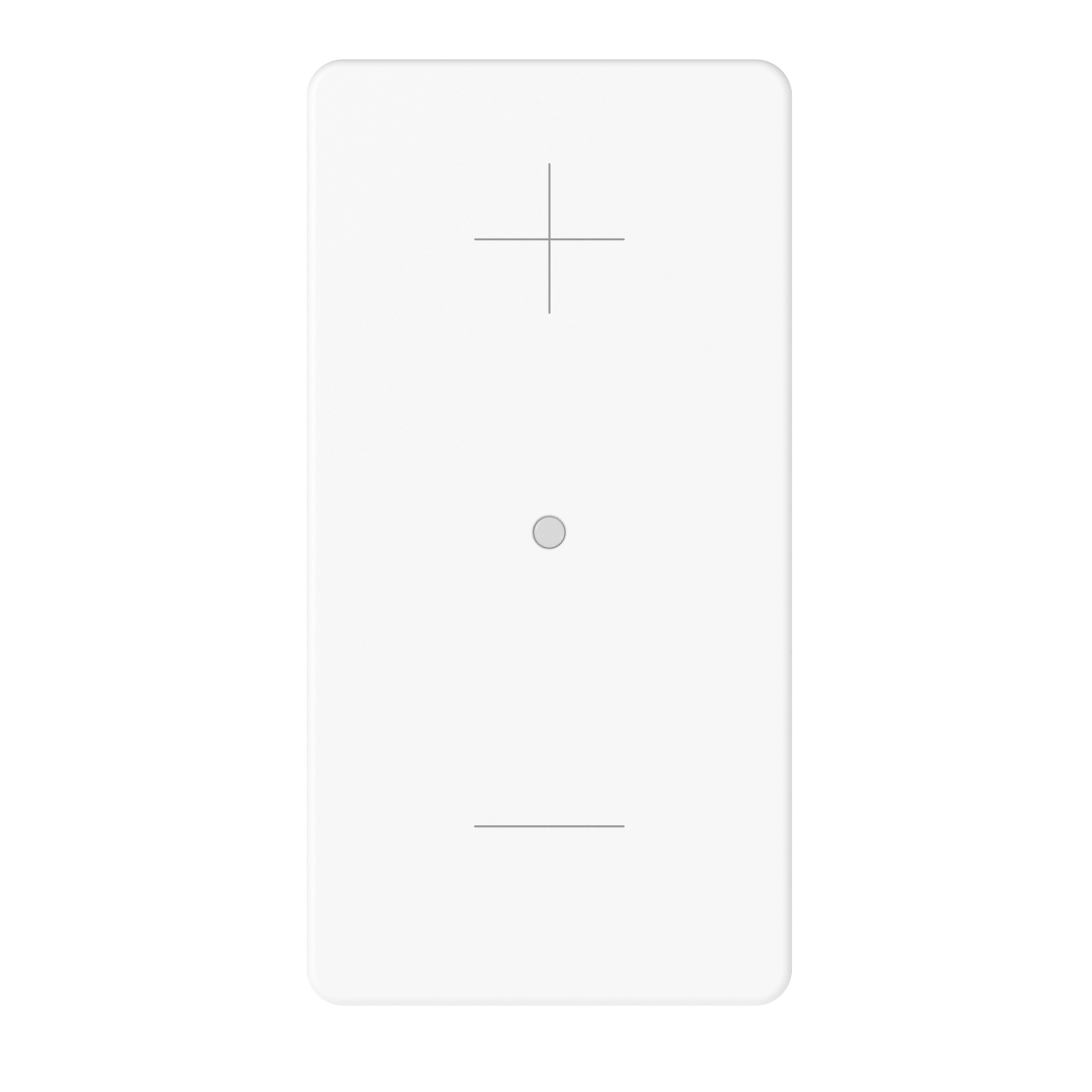 GEWISS - TASTO DOPPIO INTERCAMBIABILE CON SIMBOLI INCREMENTO/DECREMENTO - ILLUMINABILE - 1 MODULO - BIANCO LUCIDO - SYSTEM PURA