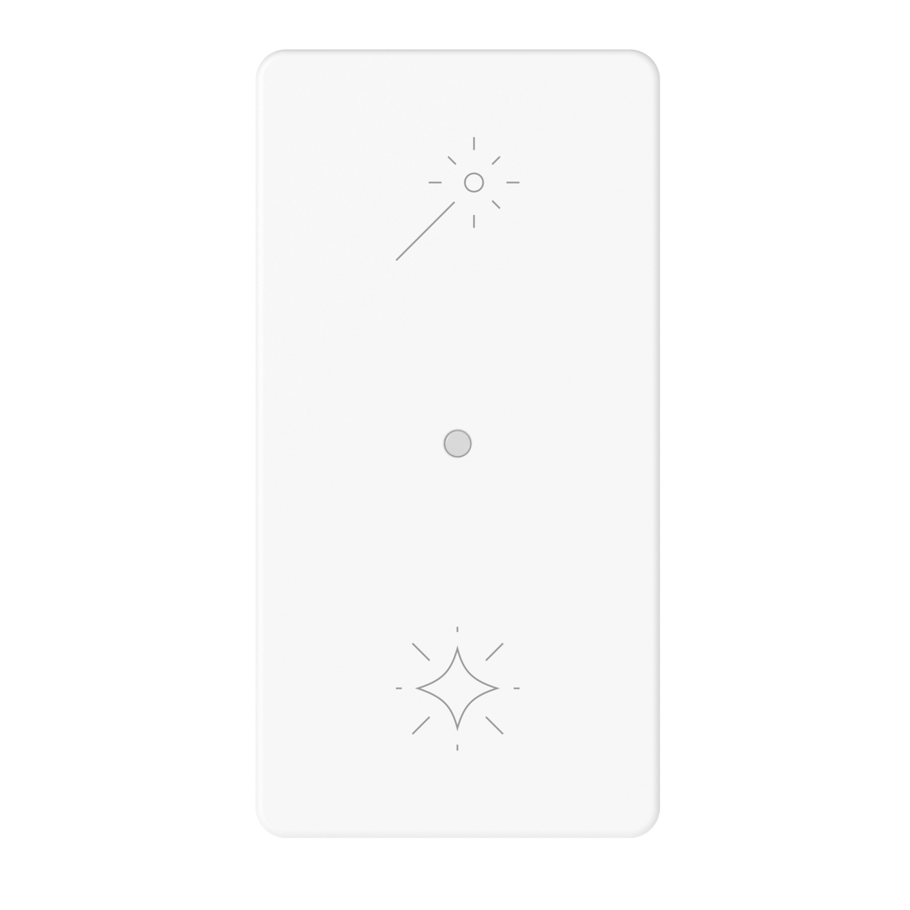 GEWISS - TASTO DOPPIO INTERCAMBIABILE CON SIMBOLO SCENARIO GENERICO - ILLUMINABILE - 1 MODULO - BIANCO LUCIDO - SYSTEM PURA