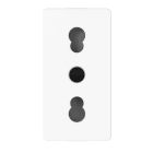 GEWISS - PRESA STANDARD ITALIANO 250V AC - 2P+T 10/16A BIVALENTE - P11/P17 - 1 MODULO - BIANCO LUCIDO - SYSTEM PURA