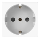 GEWISS - PRESA STANDARD ITALIANO/TEDESCO 250V AC - 2P+T 16A - P30 - 2 MODULI - BIANCO LUCIDO - SYSTEM PURA