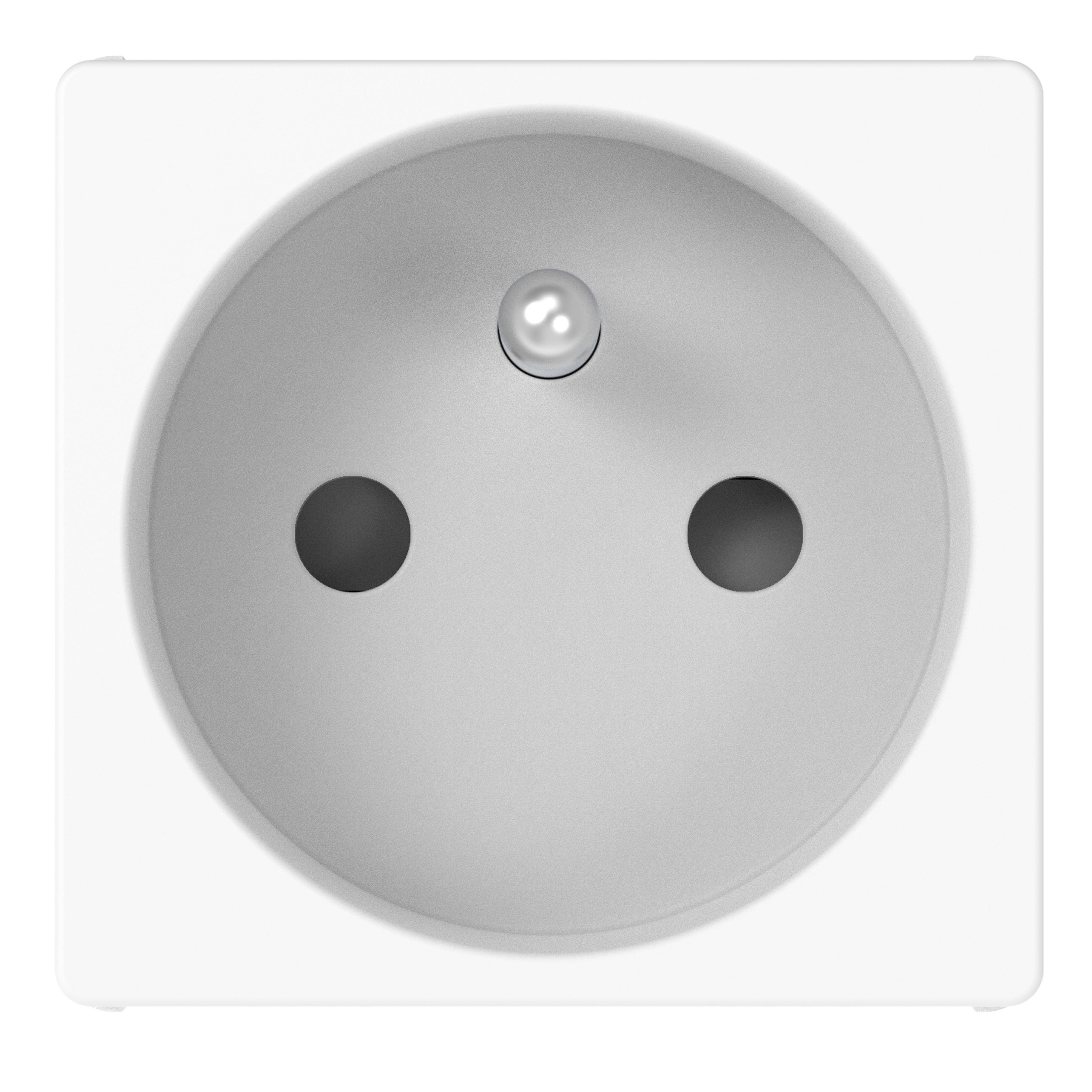GEWISS - PRESA STANDARD FRANCESE 250V AC - 2P+T 16A - 2 MODULI - BIANCO LUCIDO - SYSTEM PURA