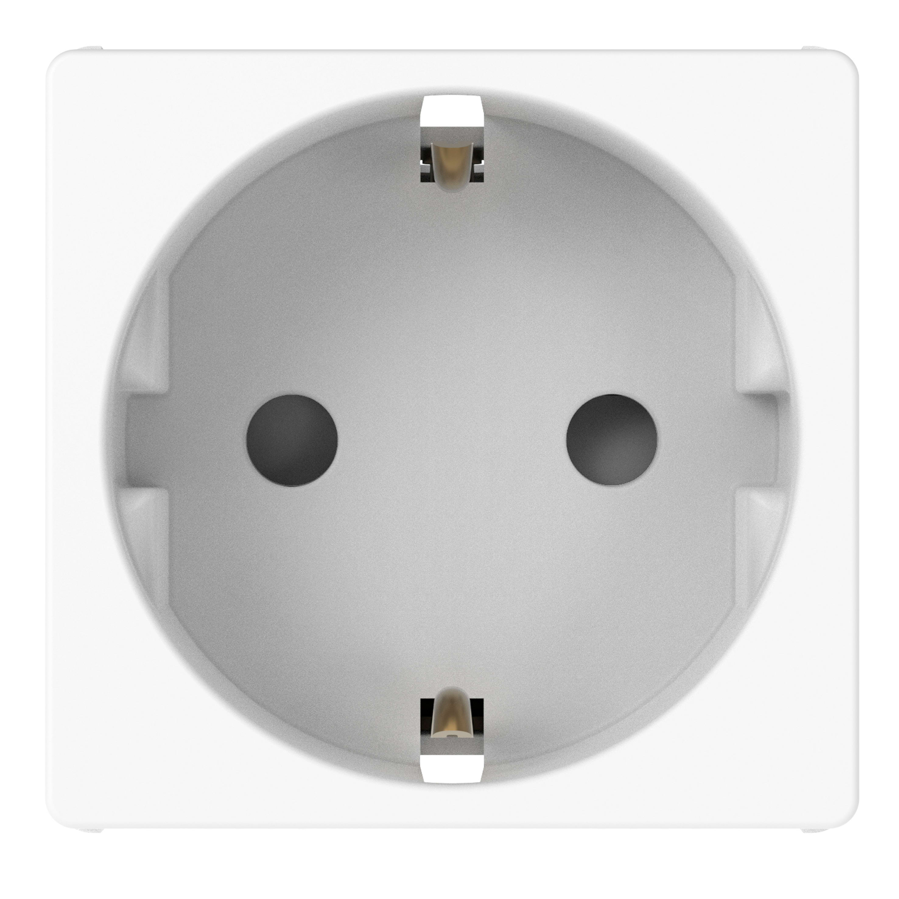 GEWISS - PRESA STANDARD TEDESCO 250V AC - 2P+T 16A - 2 MODULI - BIANCO LUCIDO - SYSTEM PURA