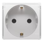 GEWISS - PRESA STANDARD TEDESCO 250V AC - 2P+T 16A - CON COPERCHIO TRASPARENTE - IP40 - 2 MODULI - BIANCO LUCIDO - SYSTEM PURA