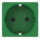 GEWISS - PRESA STANDARD TEDESCO 250V AC - PER LINEE DEDICATE - 2P+T 16A - 2 MODULI - VERDE - SYSTEM PURA