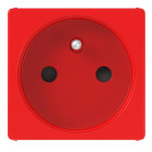 GEWISS - PRESA STANDARD FRANCESE 250V AC - PER LINEE DEDICATE - 2P+T 16A - 2 MODULI - ROSSO - SYSTEM PURA