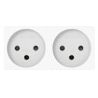 GEWISS - DOPPIA PRESA STANDARD ISRAELIANO 250V AC - 2P+T 16A - 4 MODULI - BIANCO LUCIDO - SYSTEM PURA