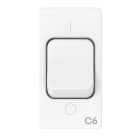 GEWISS - INTERRUTTORE AUTOMATICO MAGNETOTERMICO - CURVA C - 1P 6A 230V AC - 1 MODULO - BIANCO LUCIDO - SYSTEM PURA