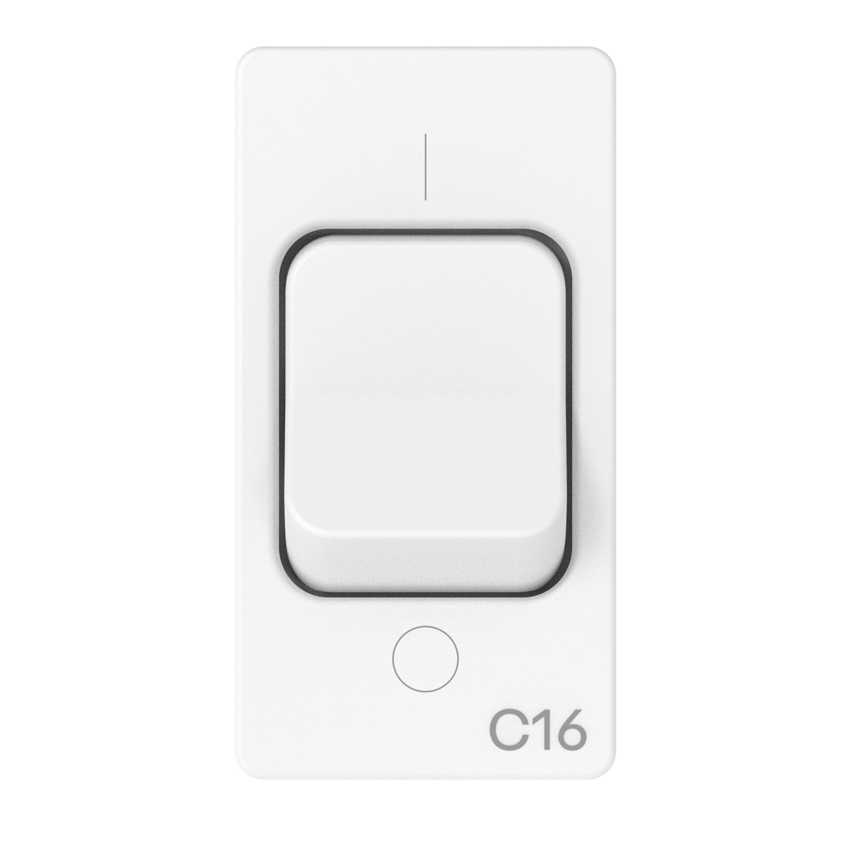 GEWISS - INTERRUTTORE AUTOMATICO MAGNETOTERMICO - CURVA C - 1P 16A 230V AC - 1 MODULO - BIANCO LUCIDO - SYSTEM PURA