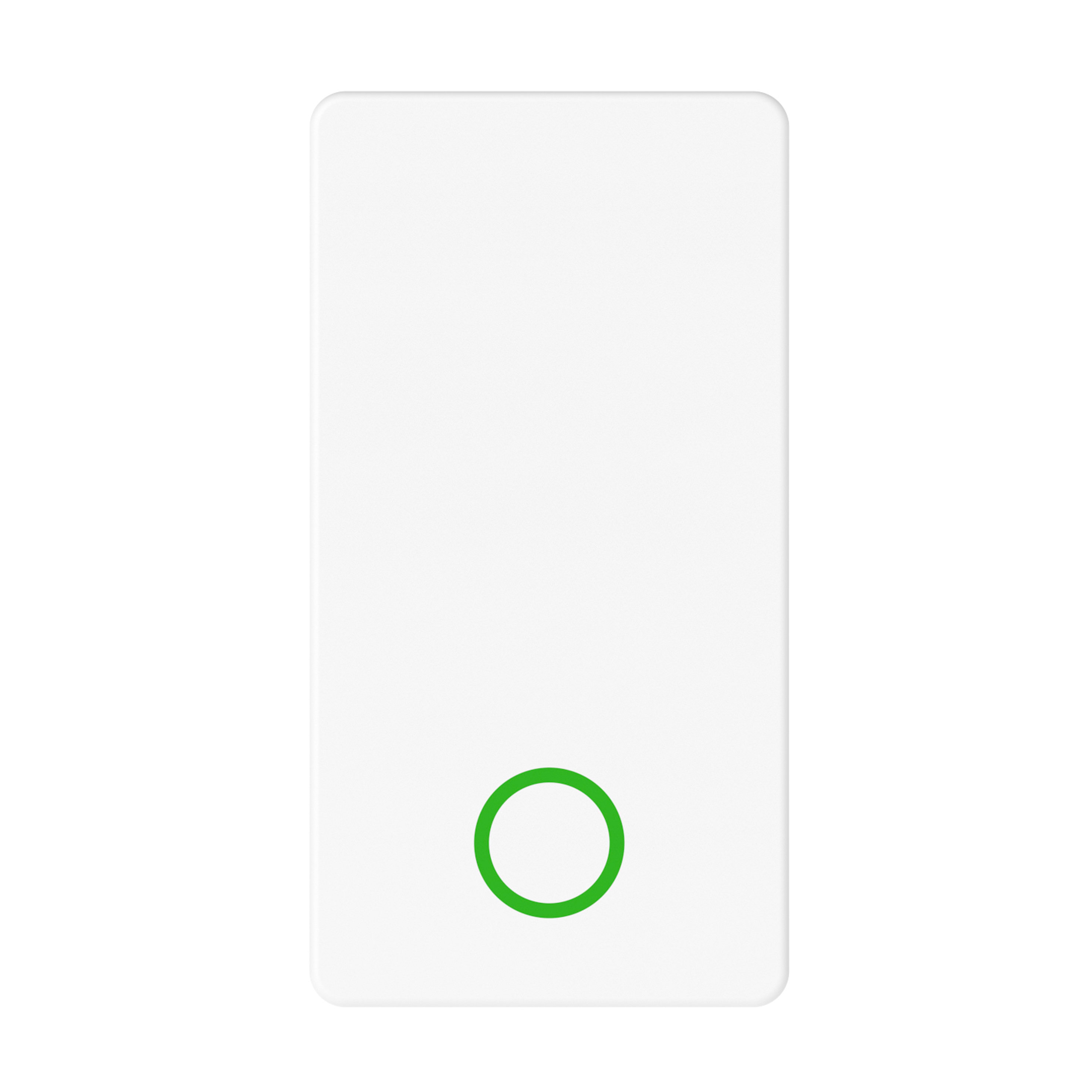 GEWISS - PULSANTE UNIPOLARE 250V AC - NA+NC 10A - MARCIA - SIMBOLO VERDE - 1 MODULO - BIANCO LUCIDO - SYSTEM PURA