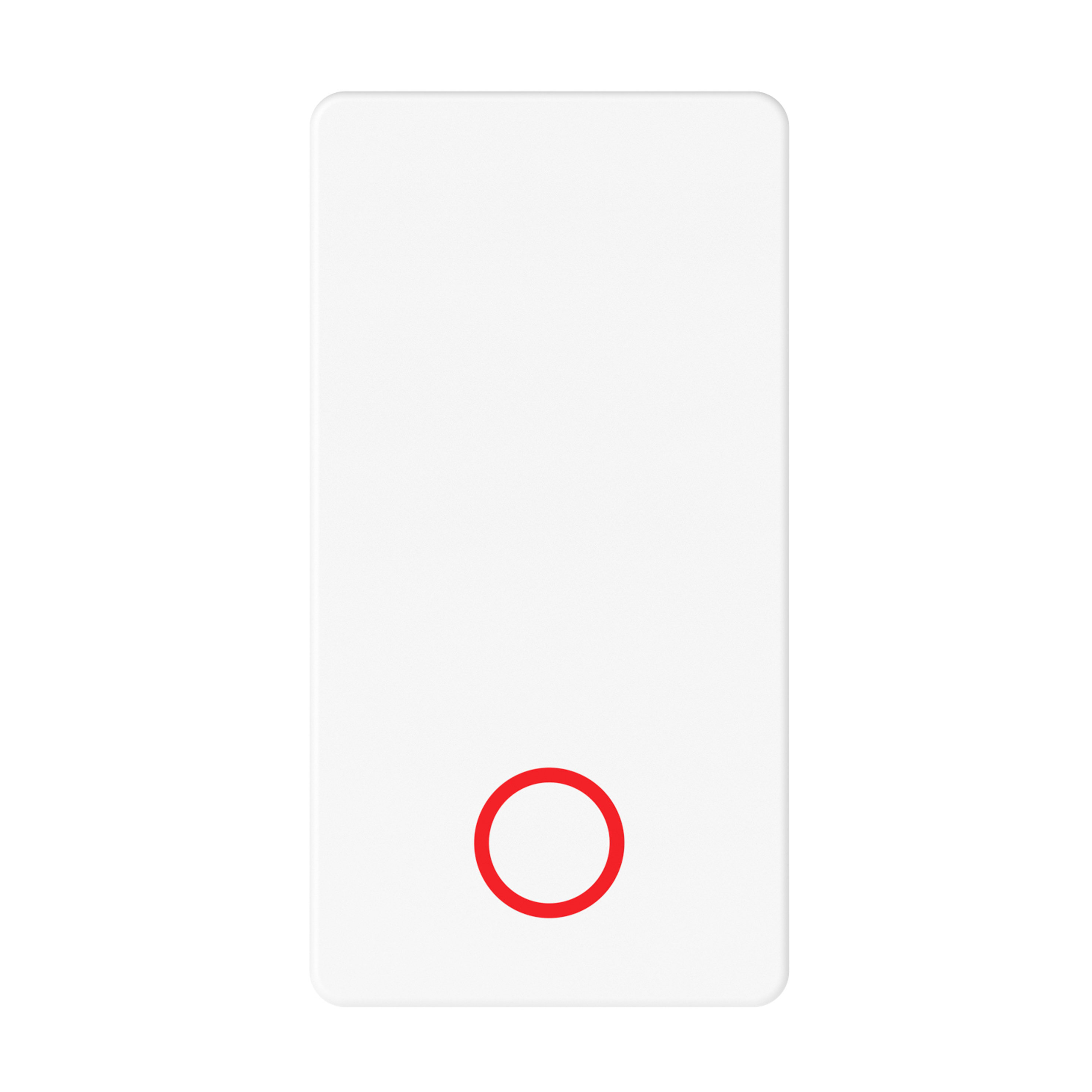 GEWISS - PULSANTE UNIPOLARE 250V AC - NC+NA 10A - ARRESTO - SIMBOLO ROSSO - 1 MODULO - BIANCO LUCIDO - SYSTEM PURA