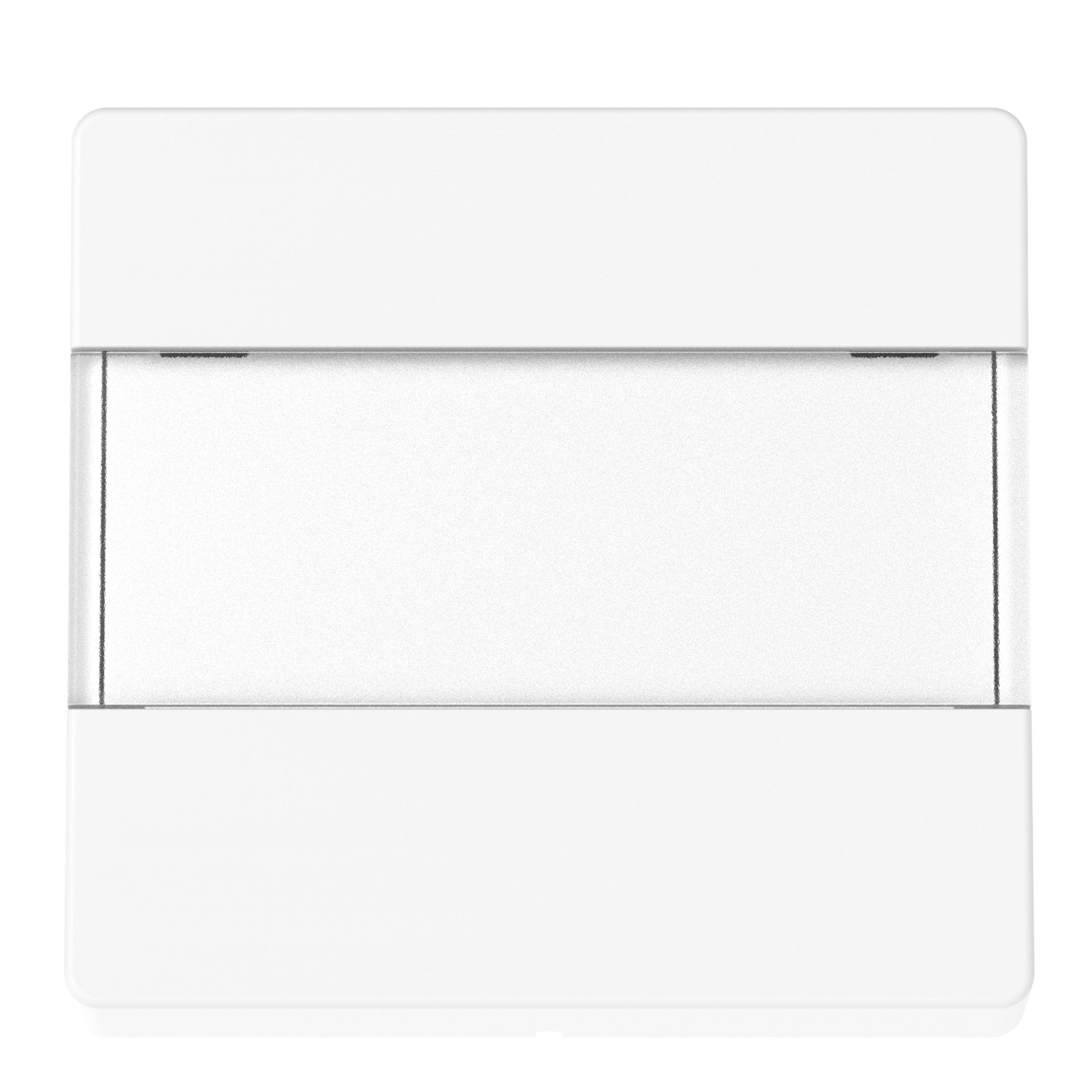 GEWISS - PULSANTE CON TARGA PORTANOME ILLUMINABILE 250V AC - NA 10A - 2 MODULI - BIANCO LUCIDO - SYSTEM PURA