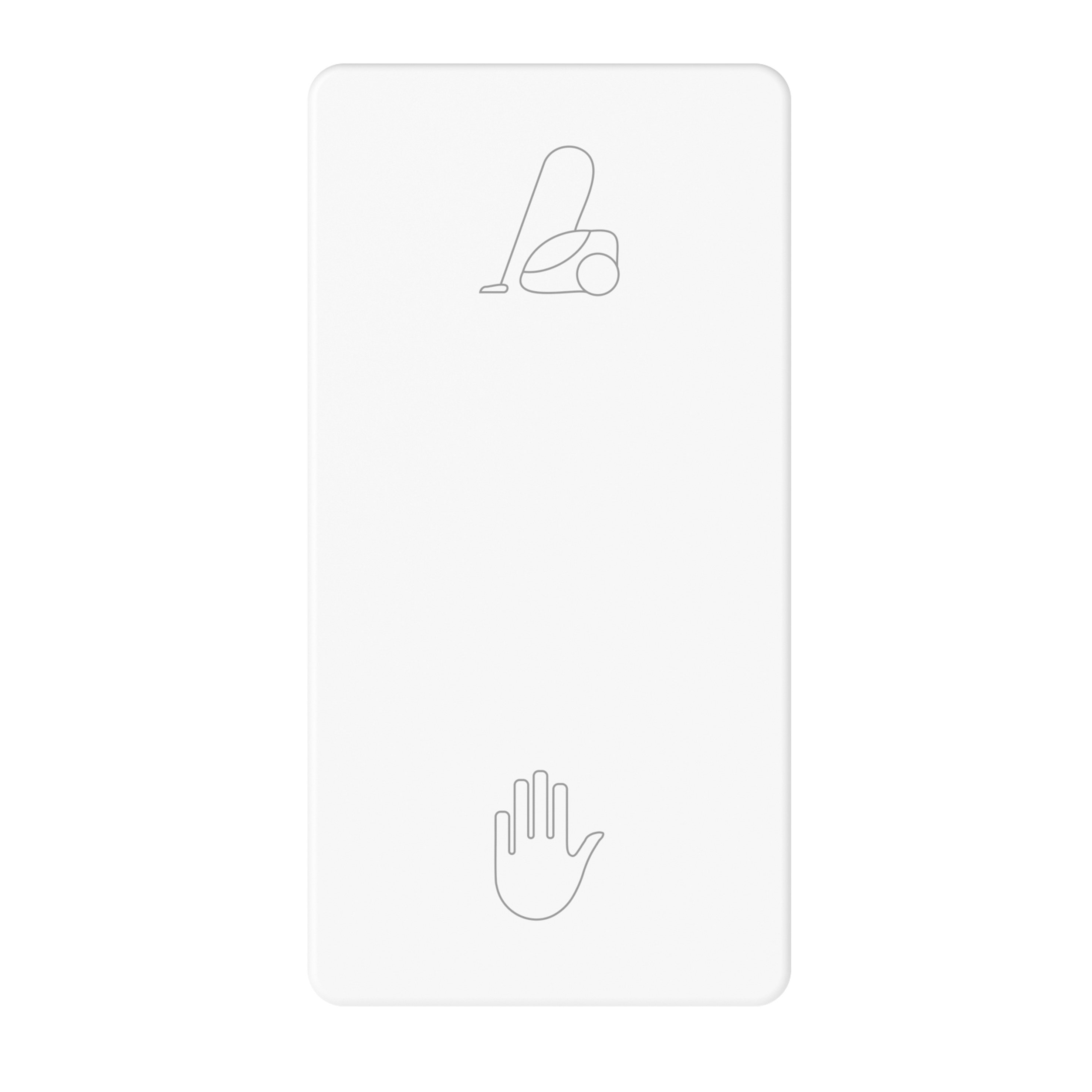 GEWISS - COMMUTATORE UNIPOLARE 250V AC - 10AX - FUNZIONE HOSPITALITY DND+MUR - 1 MODULO - BIANCO LUCIDO - SYSTEM PURA