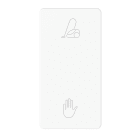 GEWISS - COMMUTATORE UNIPOLARE 250V AC - 10AX - FUNZIONE HOSPITALITY DND+MUR - 1 MODULO - BIANCO LUCIDO - SYSTEM PURA