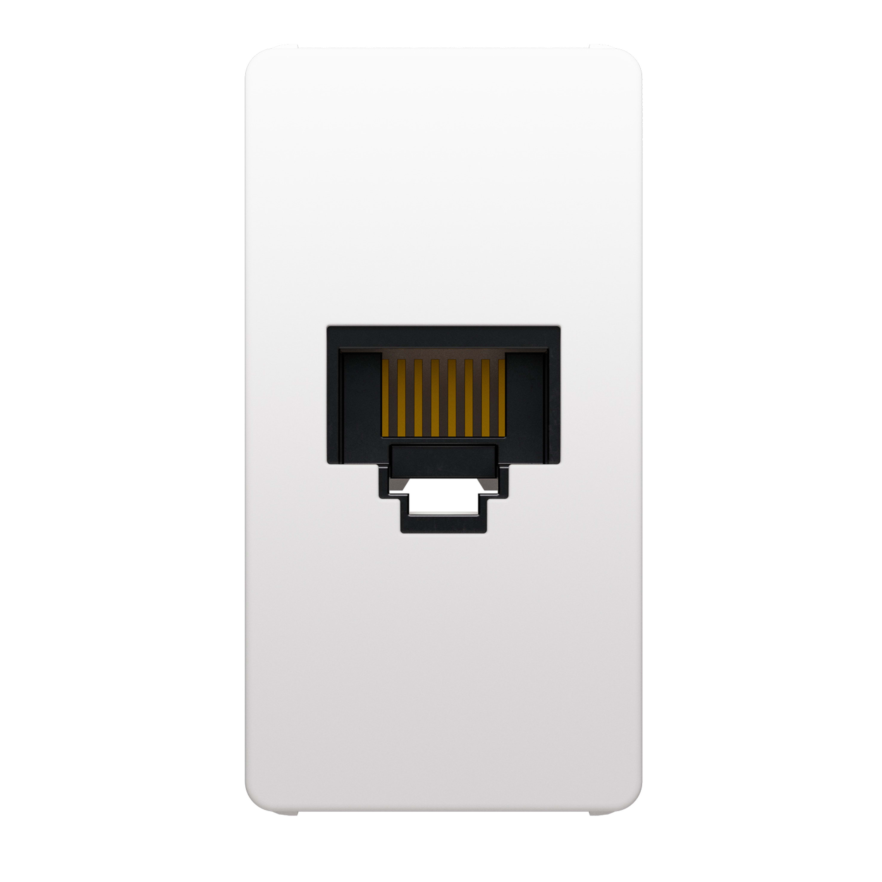 GEWISS - PRESA RJ45 - CATEGORIA 6 - UTP - TOOLLESS - 1 MODULO - BIANCO LUCIDO - SYSTEM PURA