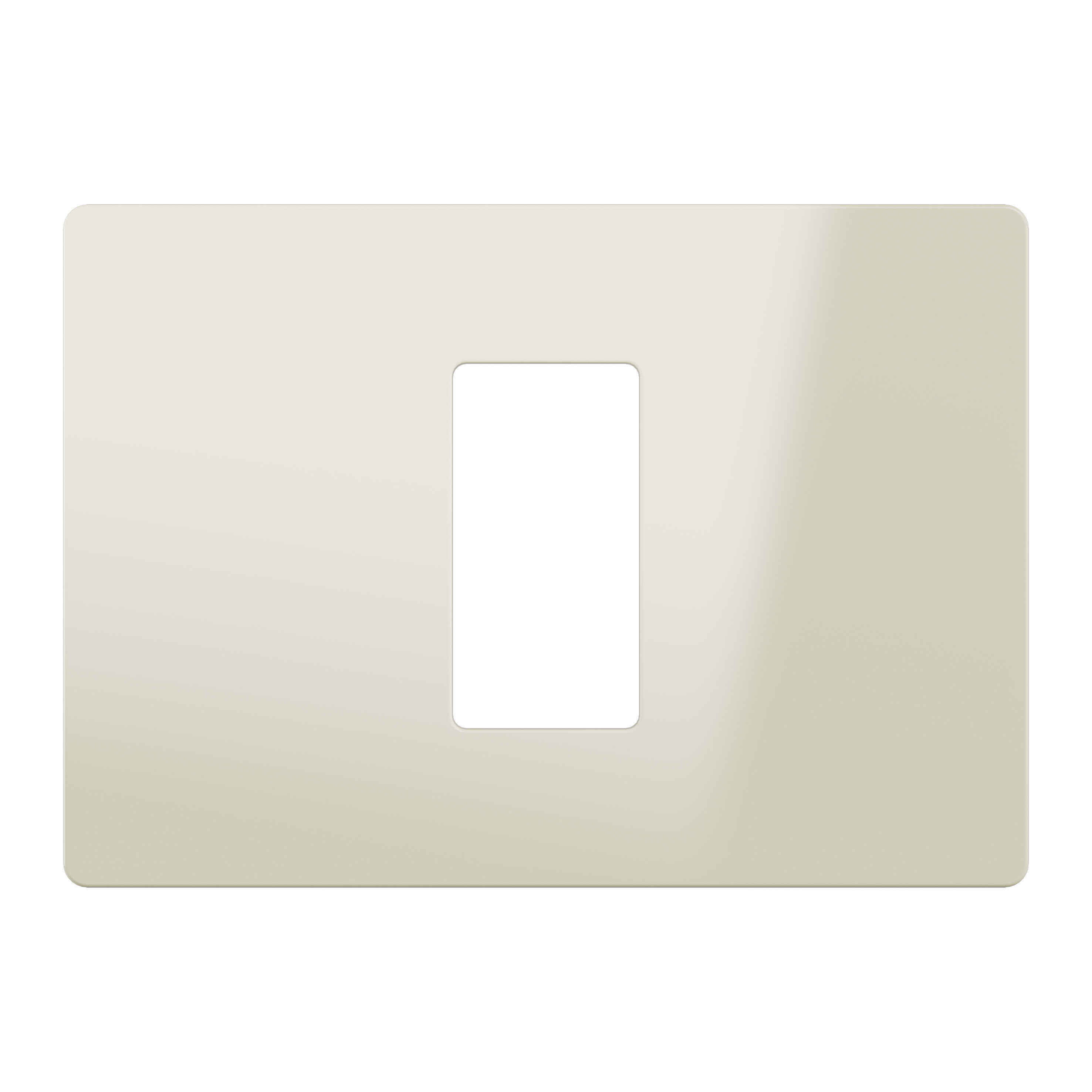GEWISS - PLACCA - TECNOPOLIMERO - 1 POSTO - ALMOND LUCIDO - SYSTEM PURA