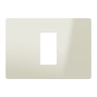 GEWISS - PLACCA - TECNOPOLIMERO - 1 POSTO - ALMOND LUCIDO - SYSTEM PURA