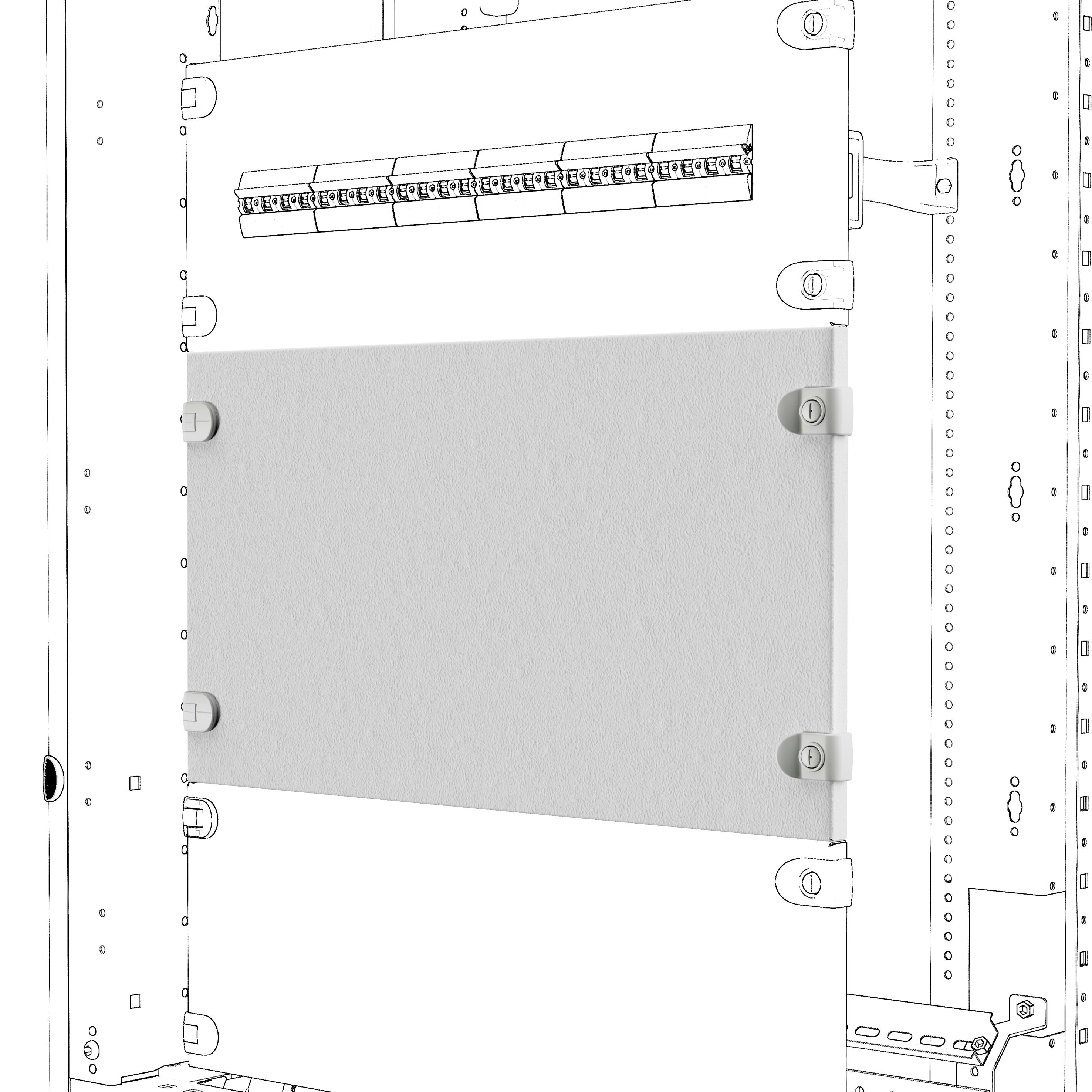GEWISS - PANNELLO FRONTALE CIECO - QDX - 850X300MM