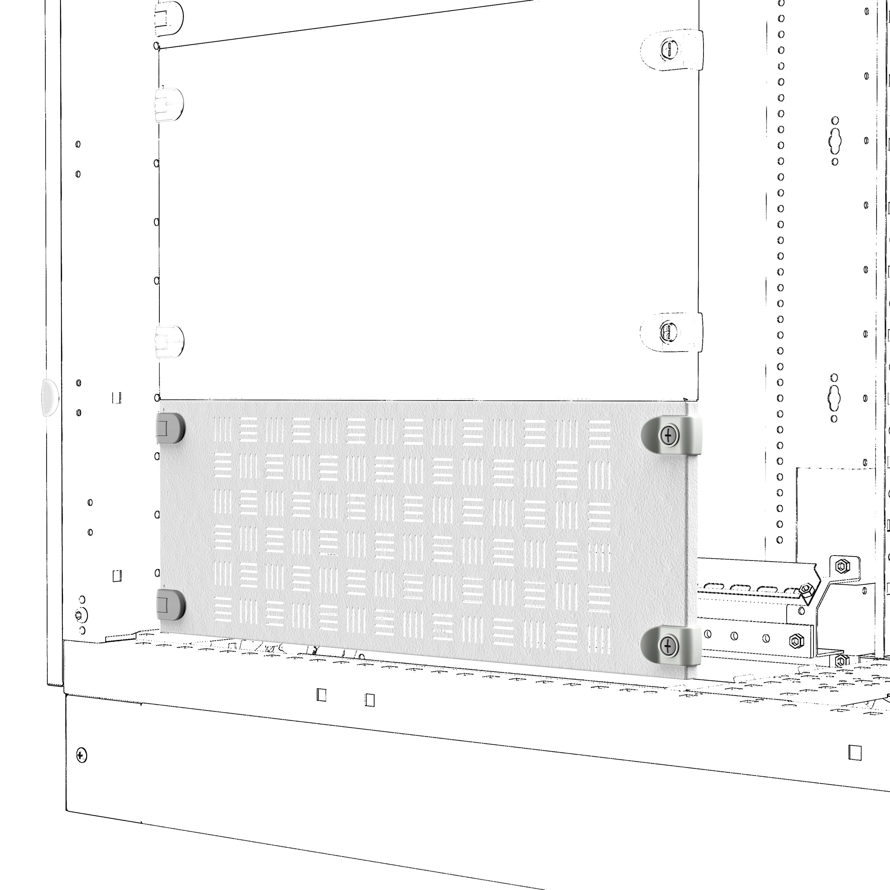 GEWISS - PANNELLO FRONTALE AREATO - QDX - 850X200MM