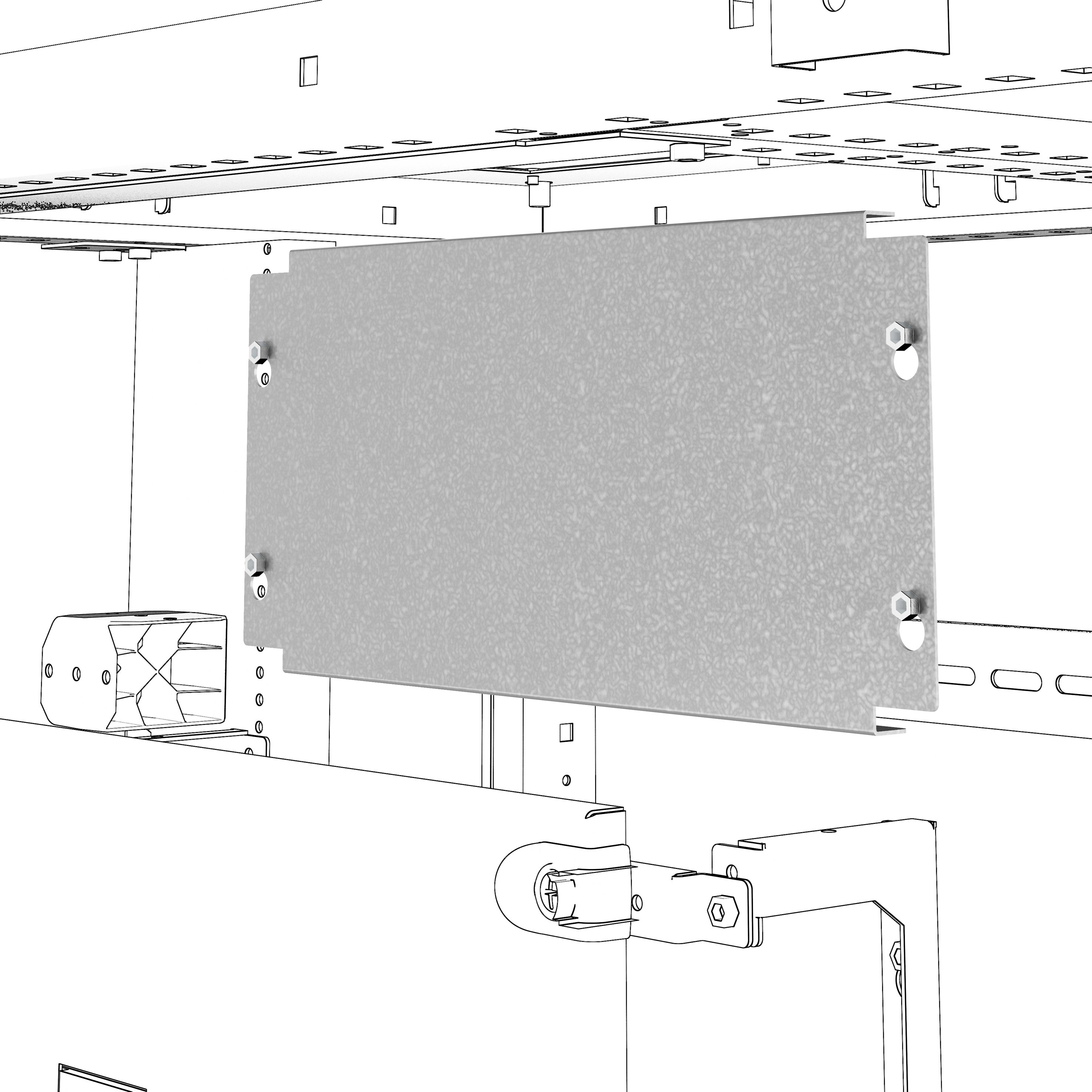 GEWISS - PIASTRA DI FONDO PER DISPOSITIVI NON MODULARI - QDX - 850X400MM