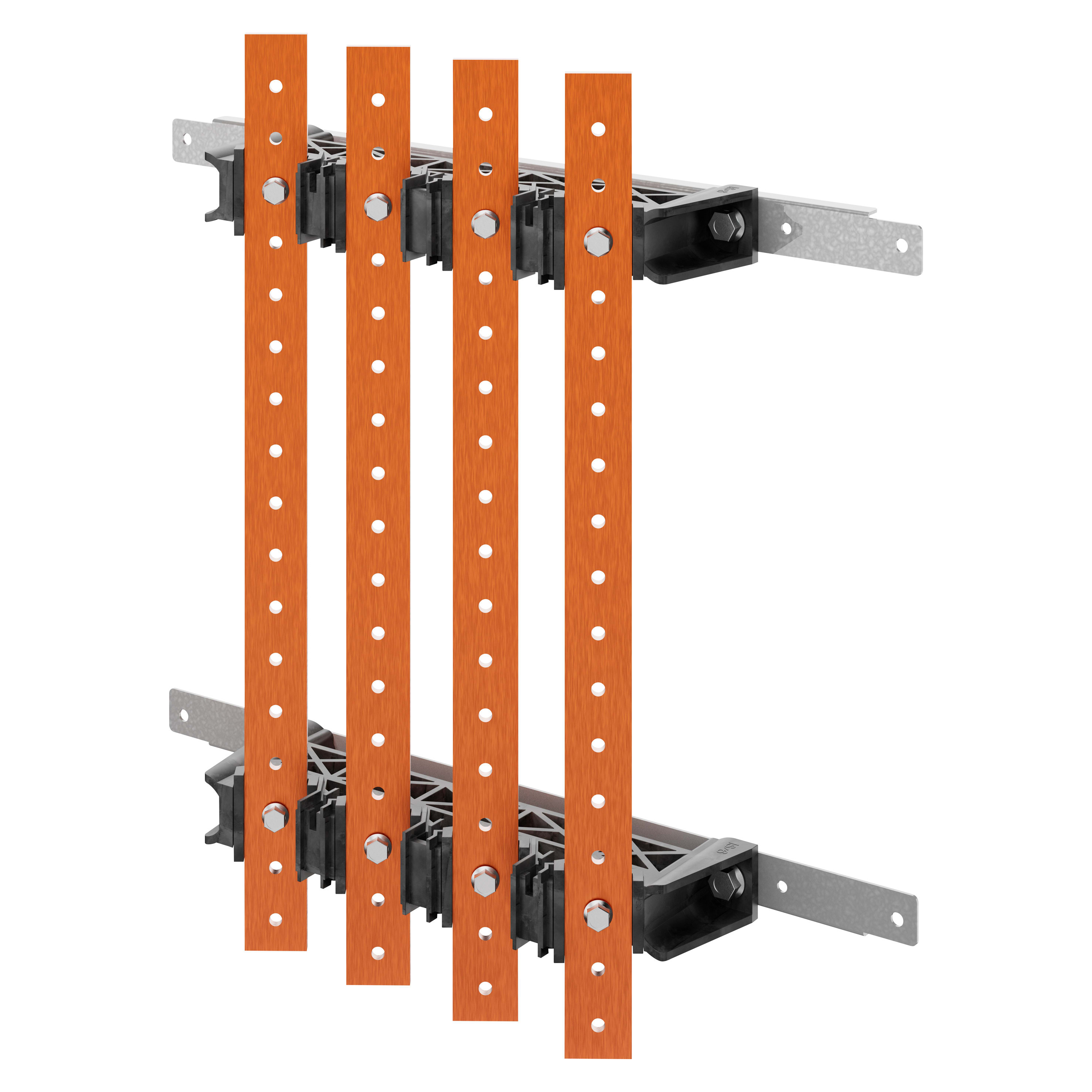 GEWISS - COPPIA DI PORTABARRE - PER BARRE PIATTE 30x10 - 630A - PER STRUTTURE P=300 - STRUTTURA B=600 - PER QDX 630L