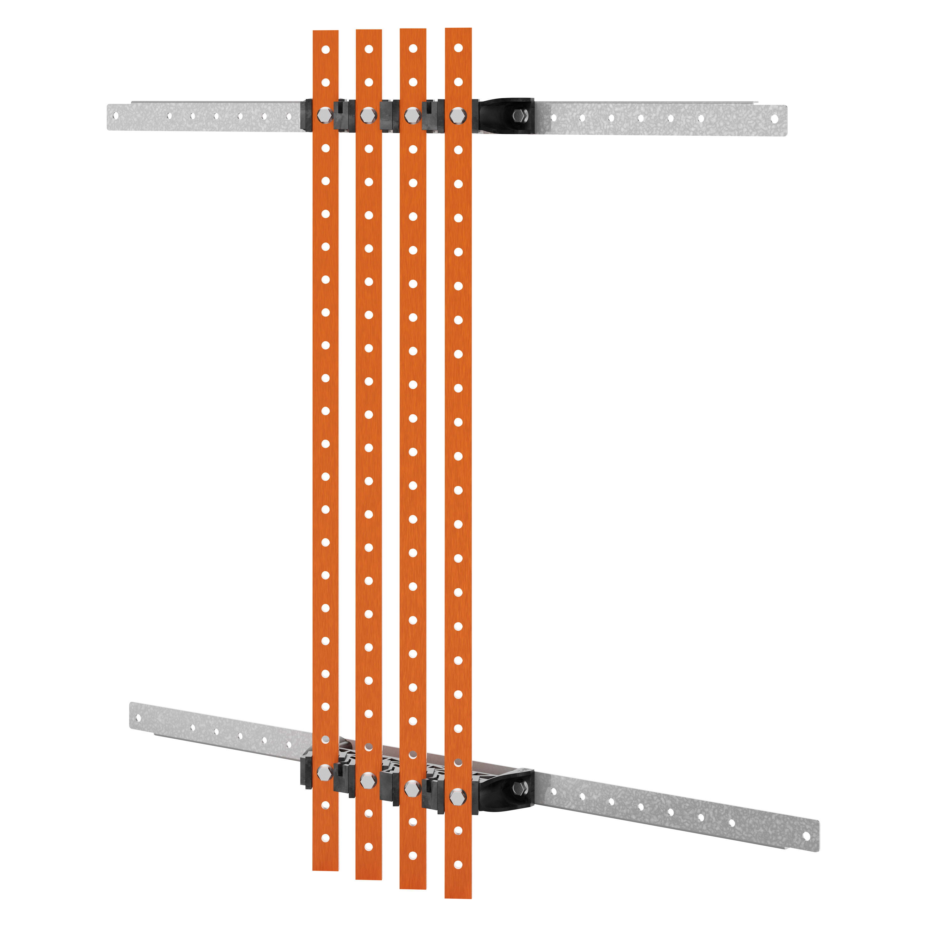 GEWISS - COPPIA DI PORTABARRE - PER BARRE PIATTE 25x4-30x5 - 250-400A - PER STRUTTURE P=300 - STRUTTURA B=850 - PER QDX 630L