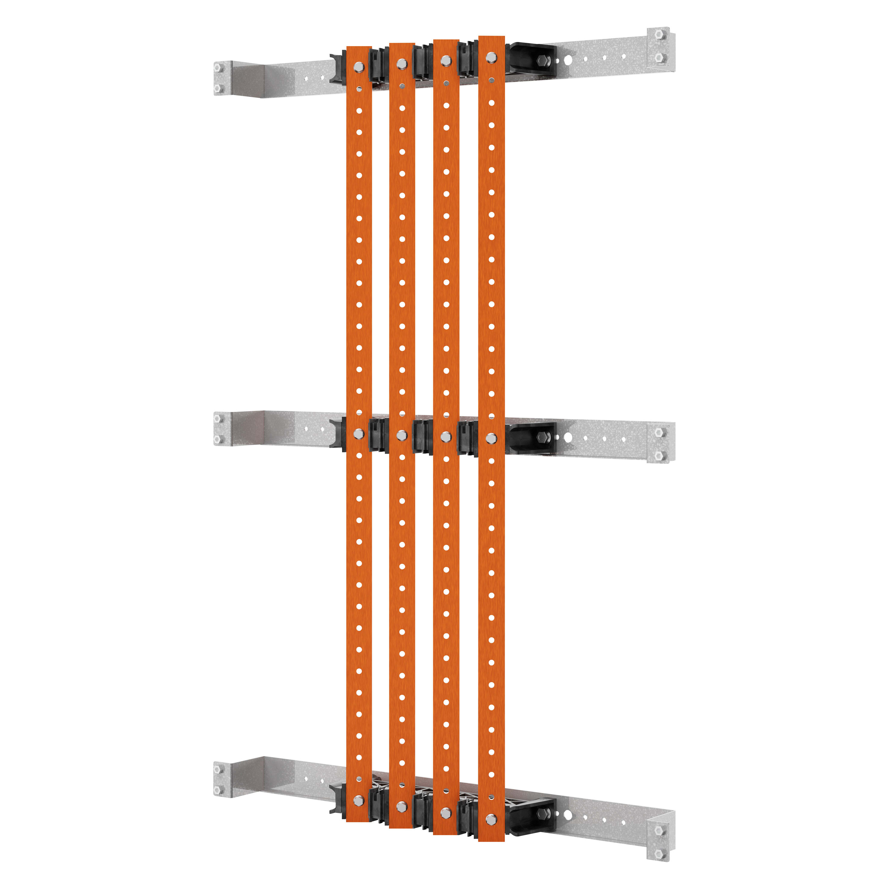 GEWISS - COPPIA DI PORTABARRE - PER BARRE PIATTE 30x10 - 630A - PER STRUTTURE P=400 - STRUTTURA B=850 - PER QDX 630H