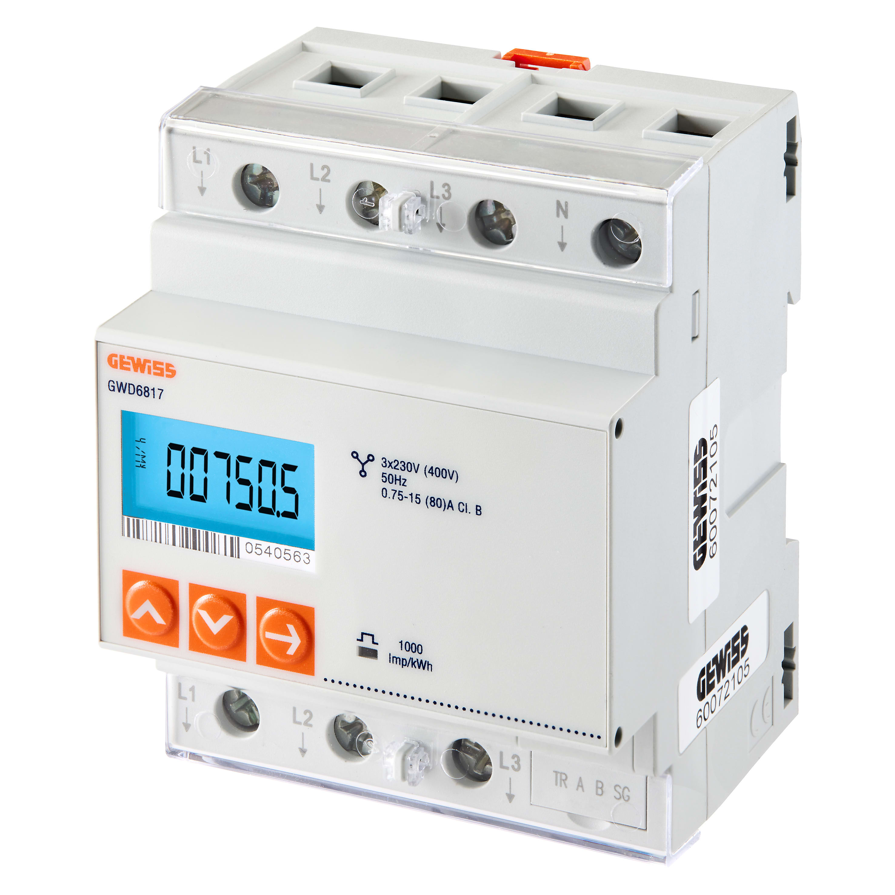 GEWISS - CONTATORE DI ENERGIA TRIFASE PER DLM AMBITO DOMESTICO