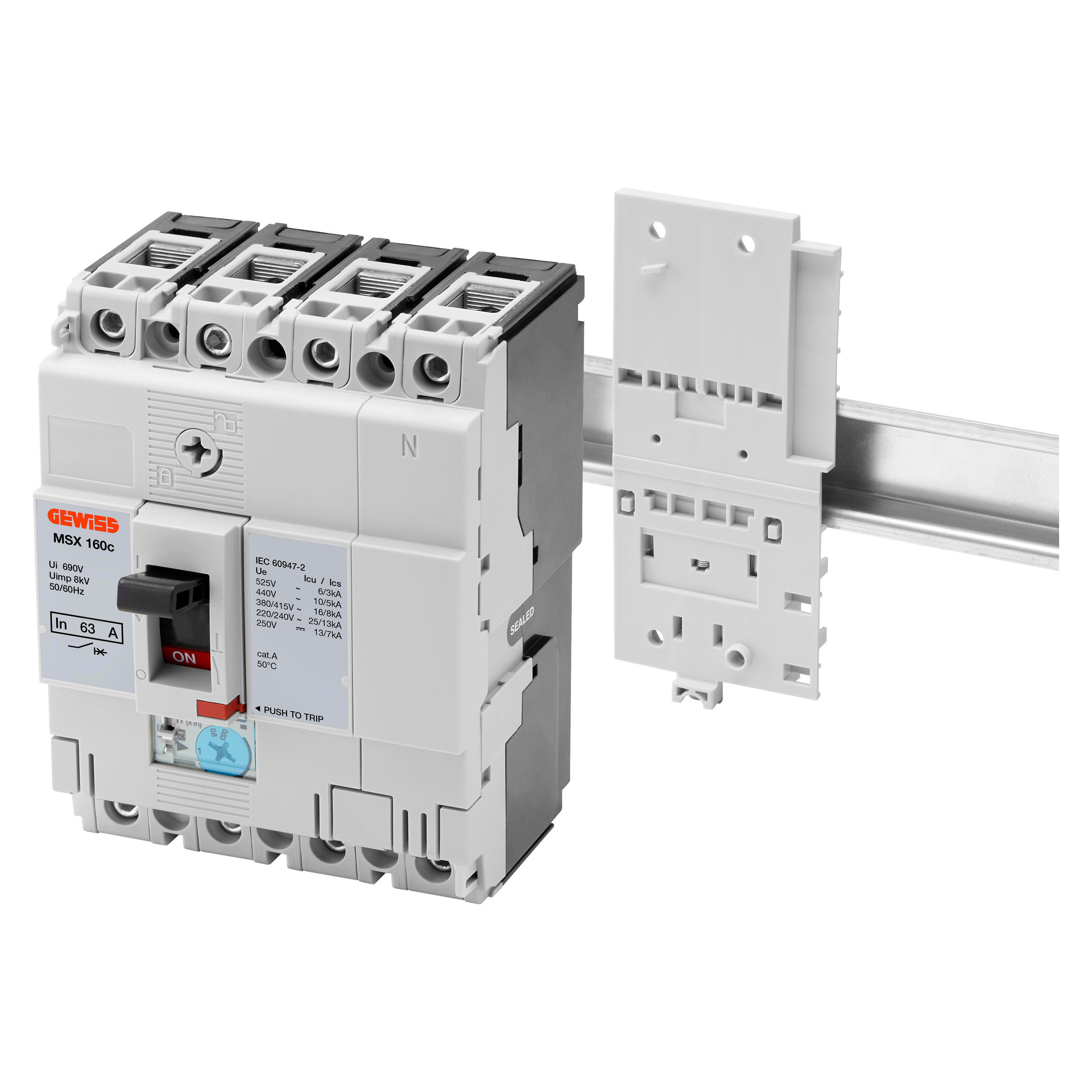 GEWISS - STAFFE FISSAGGIO SU GUIDA DIN - MSX/D/M/c125-250