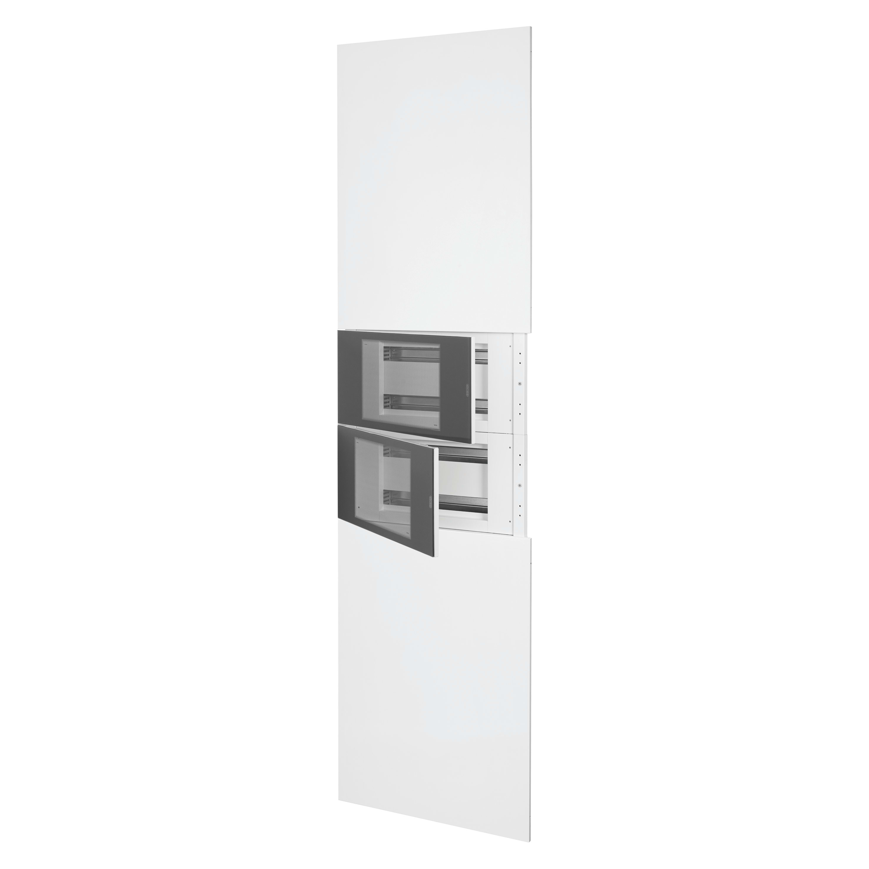GEWISS - DOMO CENTER - KIT FRONTALE - SENZA PORTA - 2 CENTRALINI 40 MODULI - H.2700 - METALLO - BIANCO RAL 9003