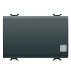GEWISS - PULSANTE UNIPOLARE 250V ac - NA 16A ILLUMINABILE - CON LENTE NEUTRA SOSTITUIBILE - 3 MODULI - NERO SATINATO - CHORUSMART