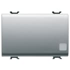 GEWISS - PULSANTE UNIPOLARE 250V ac - NA 16A ILLUMINABILE - CON LENTE NEUTRA SOSTITUIBILE - 3 MODULI - TITANIO - CHORUSMART