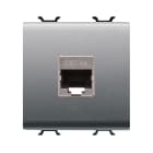 GEWISS - PRESA RJ45 - CATEGORIA 5e - FTP - 2 MODULI - TITANIO - CHORUSMART