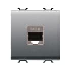 GEWISS - PRESA RJ45 - CATEGORIA 6 - FTP - 2 MODULI - TITANIO - CHORUSMART