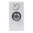 GEWISS - PRESA COASSIALE TV/SAT SCHERMATURA CLASSE A - CONNETTORE F FEMMINA - PASSANTE 14 dB - 1 MODULO - SYSTEM WHITE