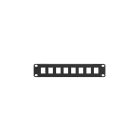 GEWISS - PANNELLO DI PERMUTAZIONE VUOTO 10" - PREDISPOSTO PER 8 PRESE RJ45 UTP/FTP - 1U - NERO