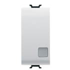 GEWISS - PULSANTE BIPOLARE 250V ac - NA 16A ILLUMINABILE - CON LENTE NEUTRA SOSTITUIBILE - 1 MODULO - BIANCO LUCIDO - CHORUSMART