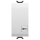 GEWISS - PULSANTE UNIPOLARE 250V ac - NA 16A ILLUMINABILE - CON LENTE NEUTRA SOSTITUIBILE - SIMBOLO CHIAVE - 1 MODULO - BIANCO LUCIDO - CHORUSMART