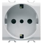 GEWISS - PRESA STANDARD ITALIANO/TEDESCO 250V ac - 2P+T 16A - P30 - 2 MODULI - BIANCO LUCIDO - CHORUSMART