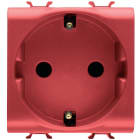 GEWISS - PRESA STANDARD TEDESCO 250V ac - PER LINEE DEDICATE - 2P+T 16A - 2 MODULI - ROSSO - ANTIBATTERICO - CHORUSMART