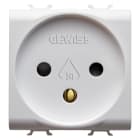 GEWISS - PRESA STANDARD ISTRAELIANO - 250V ac - 2P+T 16A - 2 MODULI - BIANCO LUCIDO - ANTIBATTERICO - CHORUSMART
