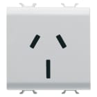 GEWISS - PRESA STANDARD AUSTRALIANO 250V ac - 2P+T 15A - 2 MODULI - BIANCO LUCIDO - CHORUSMART