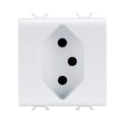 GEWISS - PRESA STANDARD SVIZZERO - 250 V ac - 2P+T 10A - TIPO 13 - 2 MODULI - BIANCO LUCIDO - CHORUSMART