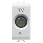 GEWISS - PRESA COASSIALE TV SCHERMATURA CLASSE A - CONNETTORE IEC MASCHIO 9,5mm - DIRETTA - 1 MODULO - BIANCO LUCIDO - ANTIBATTERICO - CHORUSMART