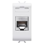 GEWISS - PRESA UTENTE RJ45 - CATEGORIA 6 - FTP - 1 MODULO - BIANCO LUCIDO - ANTIBATTERICO - CHORUSMART