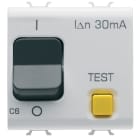 GEWISS - INTERRUTTORE AUTOMATICO MAGNETOTERMICO DIFFERENZIALE - CURVA C - CLASSE A - 1P+N 6A 230Vac 30mA - 2 MODULI - BIANCO LUCIDO - CHORUSMART