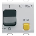 GEWISS - INTERRUTTORE AUTOMATICO MAGNETOTERMICO DIFFERENZIALE - CURVA C - CLASSE A - 1P+N 16A 230Vac 10mA - 2 MODULI - BIANCO LUCIDO - CHORUSMART